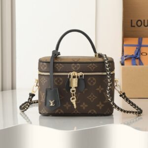 M47128Vanity PM Monogram Reverse Canvas Handbag. BW01