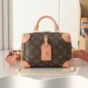 Pink Petite Malle Souple Handbag.BW01
