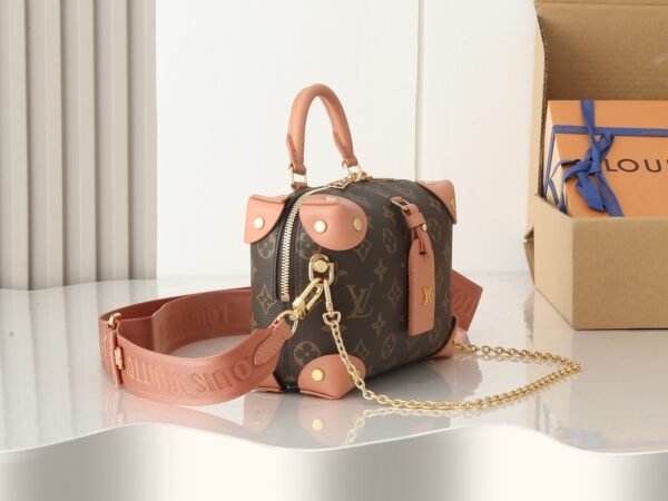 Pink Petite Malle Souple Handbag.BW01 - Image 2