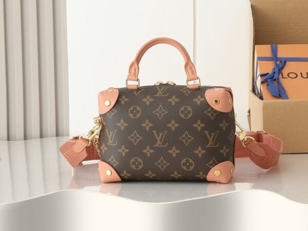 Pink Petite Malle Souple Handbag.BW01 - Image 3