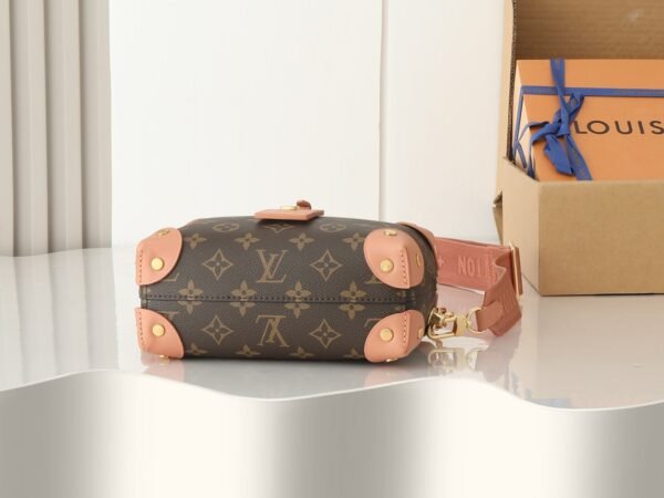 Pink Petite Malle Souple Handbag.BW01 - Image 4