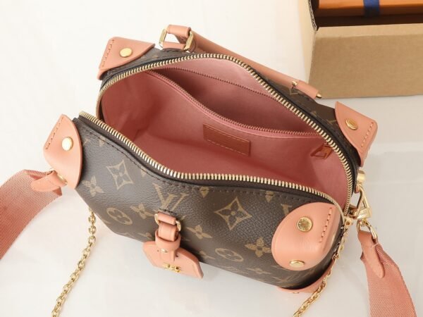 Pink Petite Malle Souple Handbag.BW01 - Image 8