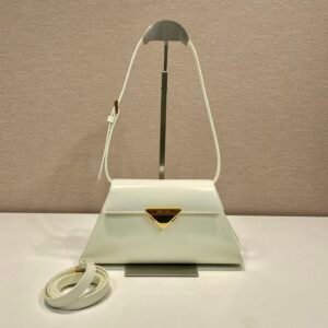 1BD343 Leather handbag - White. BW02