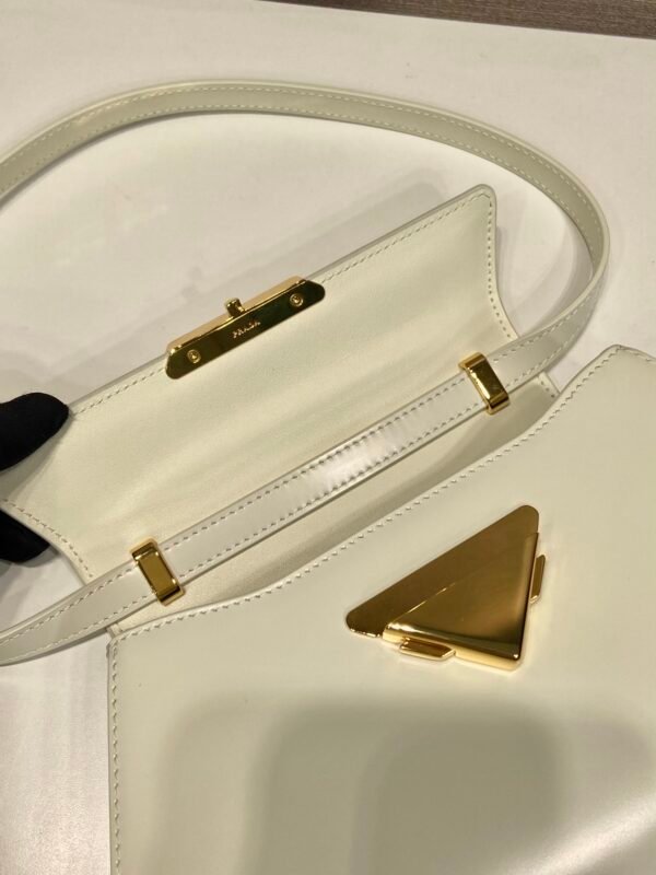 1BD343 Leather handbag - White. BW02 - Image 6