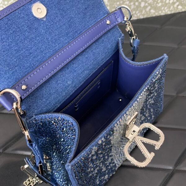 VSLING small denim handbag with adjustable shoulder strap.JW01 - Image 8