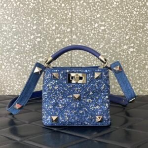 Romanstud handbag decorated with stone and studs.BW02