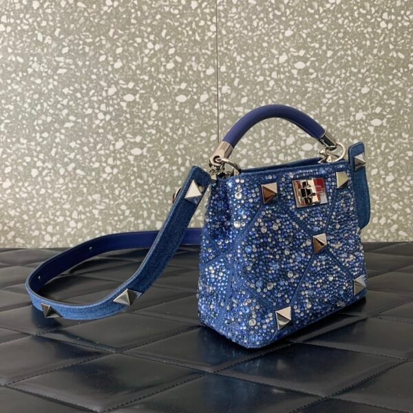 Romanstud handbag decorated with stone and studs.BW02 - Image 3