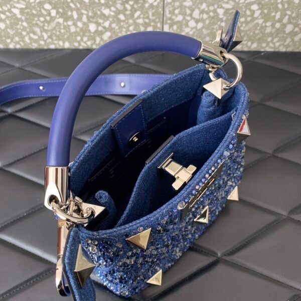 Romanstud handbag decorated with stone and studs.BW02 - Image 4