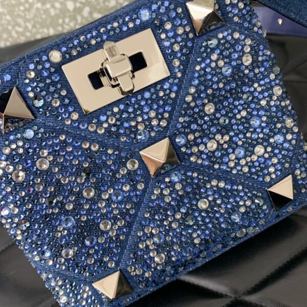 Romanstud handbag decorated with stone and studs.BW02 - Image 5