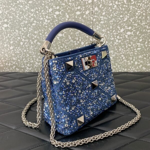 Romanstud handbag decorated with stone and studs.BW02 - Image 6