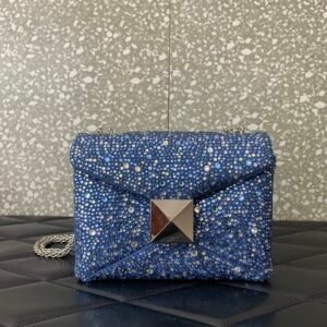 ONE STUD rhinestone denim bag.BW02