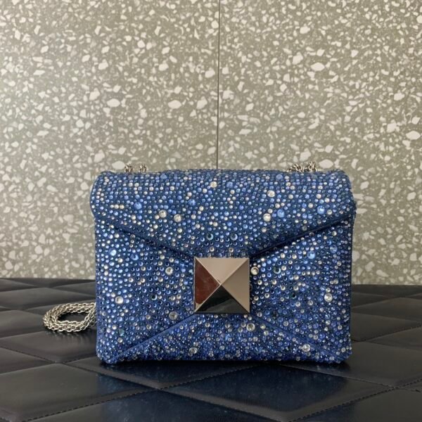 ONE STUD rhinestone denim bag.BW02