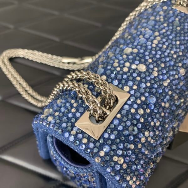 ONE STUD rhinestone denim bag.BW02 - Image 4