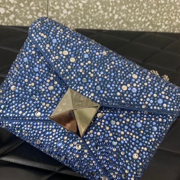 ONE STUD rhinestone denim bag.BW02 - Image 5