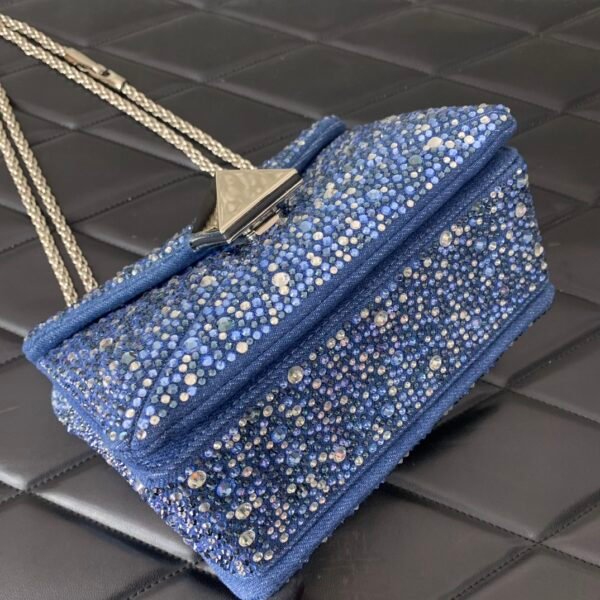 ONE STUD rhinestone denim bag.BW02 - Image 6