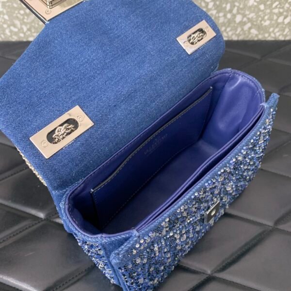 ONE STUD rhinestone denim bag.BW02 - Image 8