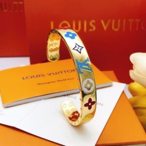 Old Flower color Bracelet Brass material.JW01