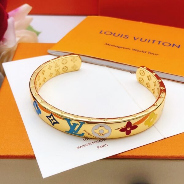 Old Flower color Bracelet Brass material.JW01 - Image 3