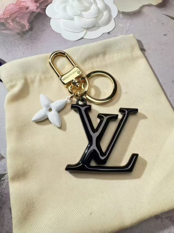Pop flower signature Keyring gold tone metal.JW01 - Image 3