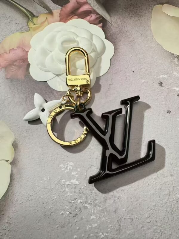Pop flower signature Keyring gold tone metal.JW01 - Image 4