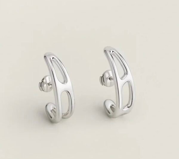 Earring with flying saucer earplugs 925 silver needle.JW01 - Image 7