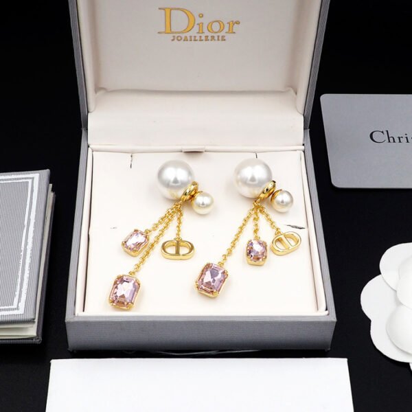 Pink purple zirconia pearl earrings.JW01 - Image 6
