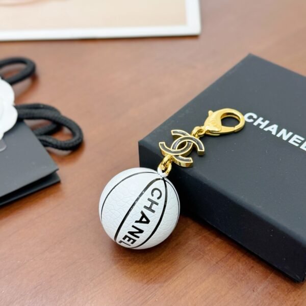 Basketball Keychain pendant white. JW01 - Image 3