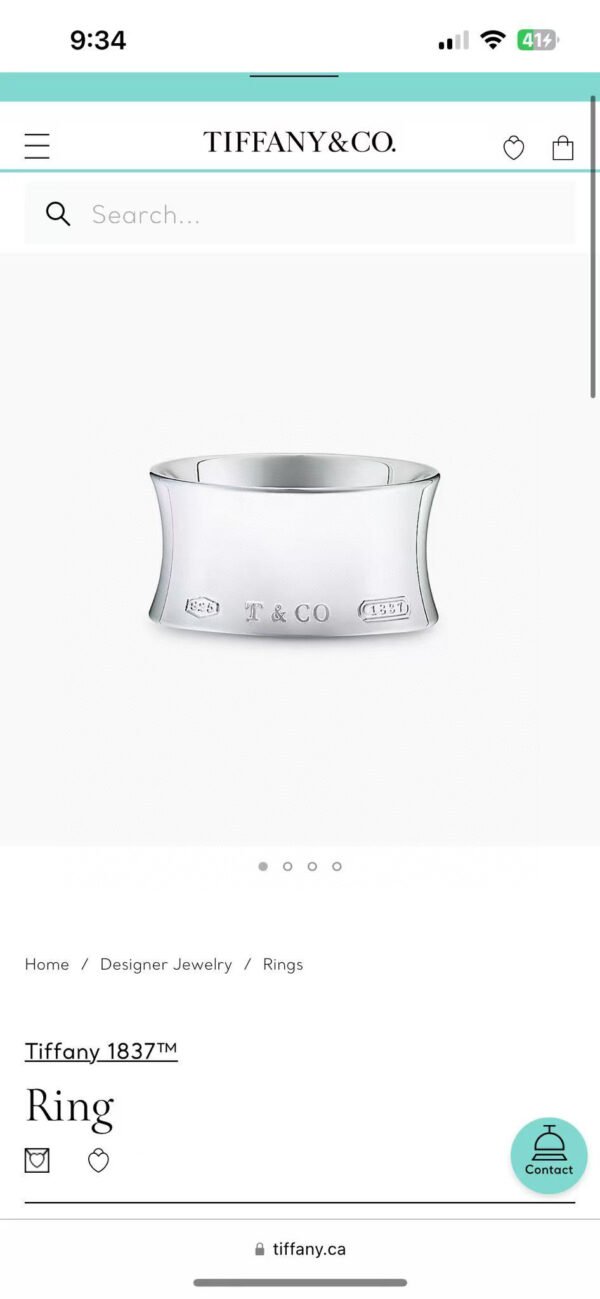 V gold plated with platinum layer ring.JW01