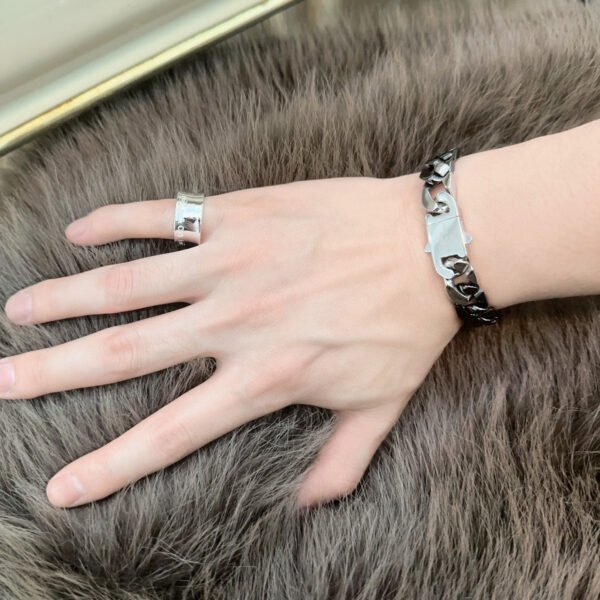 V gold plated with platinum layer ring.JW01 - Image 7