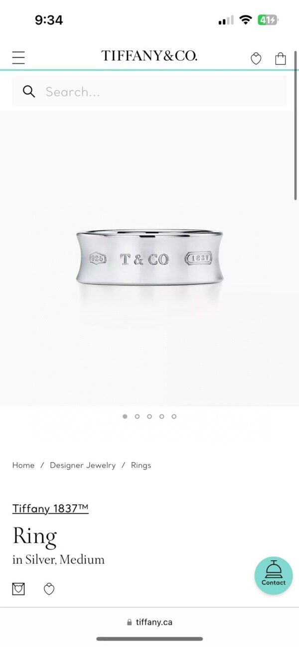 V gold plated platinum layer silver ring.JW01