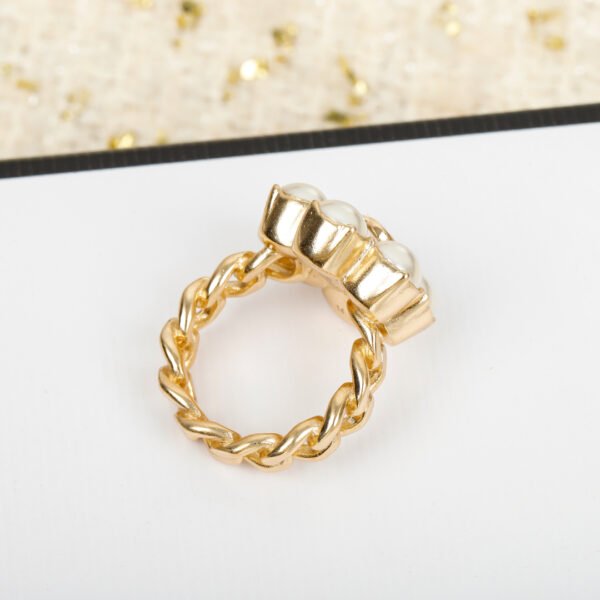 Classic double G Swarovski pearl ring.JW01 - Image 5