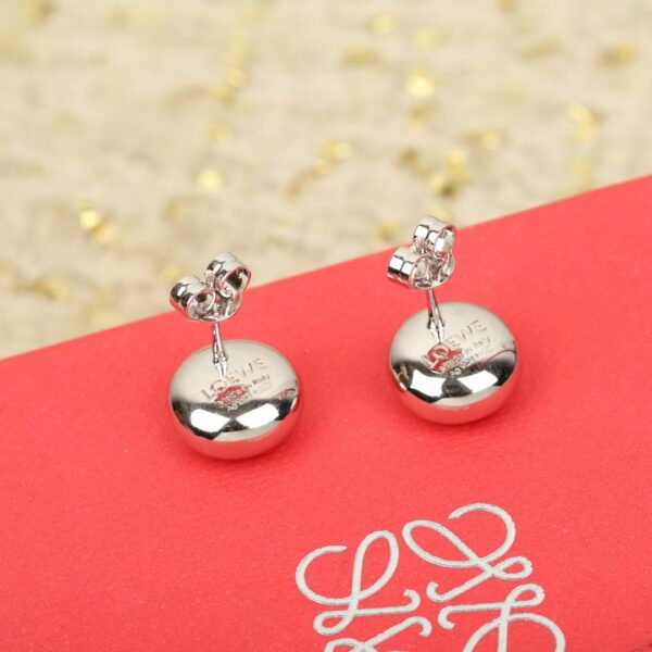 Small gold/silver bean earrings 925 silver needle.JW01 - Image 3
