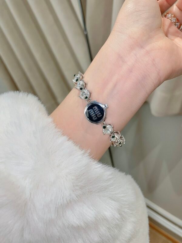 M!u M!u enamel letter Full Diamond Bracelet. JW01 - Image 7