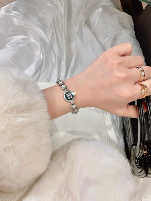M!u M!u enamel letter Full Diamond Bracelet. JW01 - Image 9