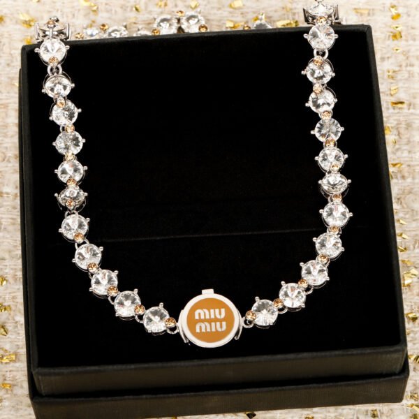 M!u M!u enamel letter Full Diamond Bracelet. JW01 - Image 2