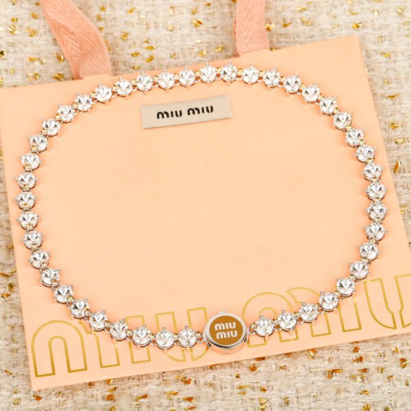 M!u M!u enamel letter Full Diamond Bracelet. JW01 - Image 3