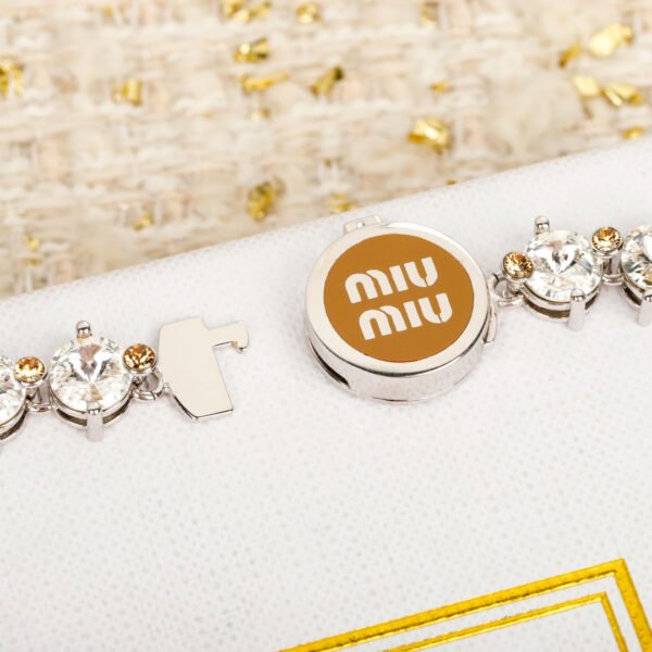 M!u M!u enamel letter Full Diamond Bracelet. JW01 - Image 7