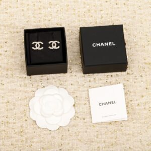 Wave Double C Earrings ZP brass material.JW01