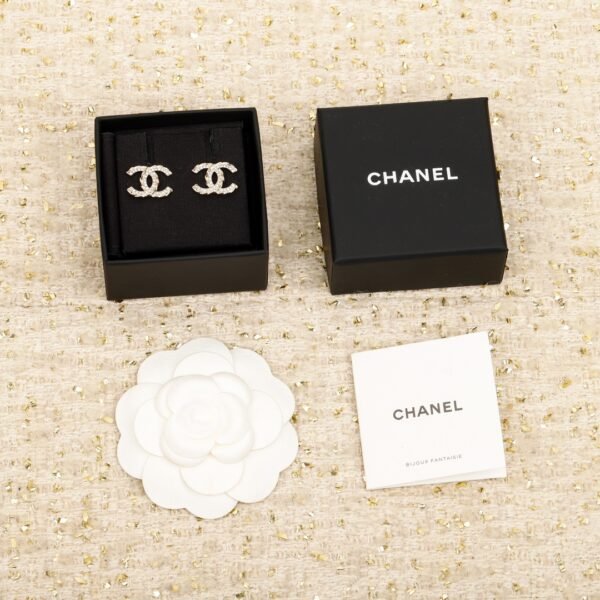 Wave Double C Earrings ZP brass material.JW01
