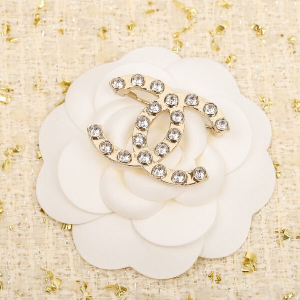 Double C Round diamond Brooch.JW01 - Image 4