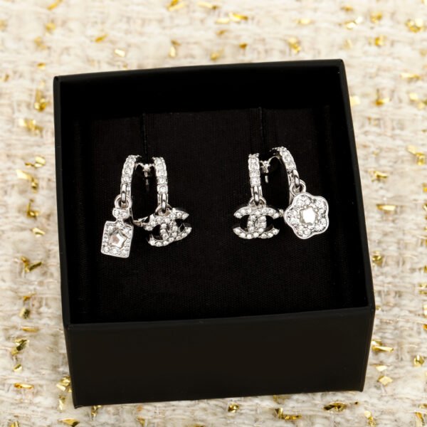 25P Early Spring Silver Asymmetrical earrings.JW01 - Image 2