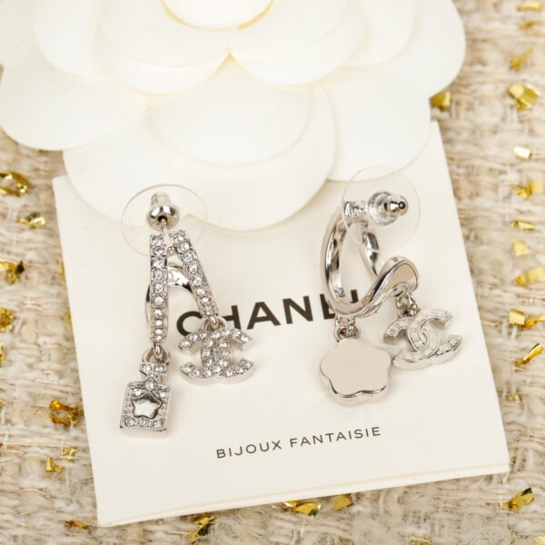 25P Early Spring Silver Asymmetrical earrings.JW01 - Image 6
