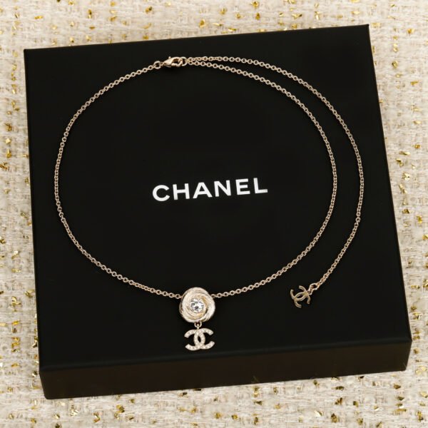 25s Early spring Rotating thread button hanging double necklace.JW01 - Image 2