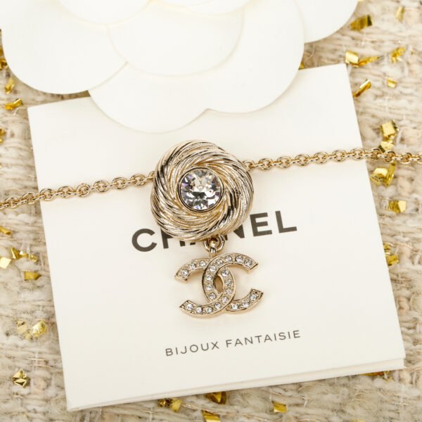 25s Early spring Rotating thread button hanging double necklace.JW01 - Image 3