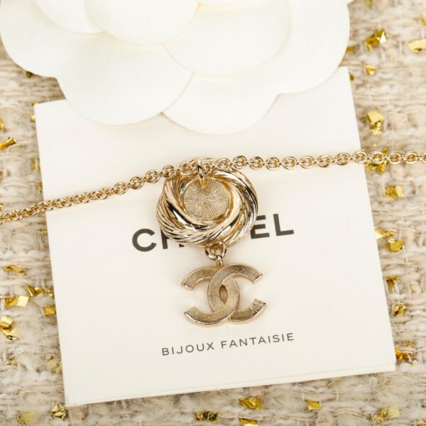 25s Early spring Rotating thread button hanging double necklace.JW01 - Image 4