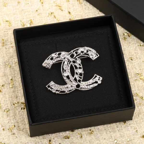 Double C Brooch with Swarovski Diamonds.JW01 - Image 2