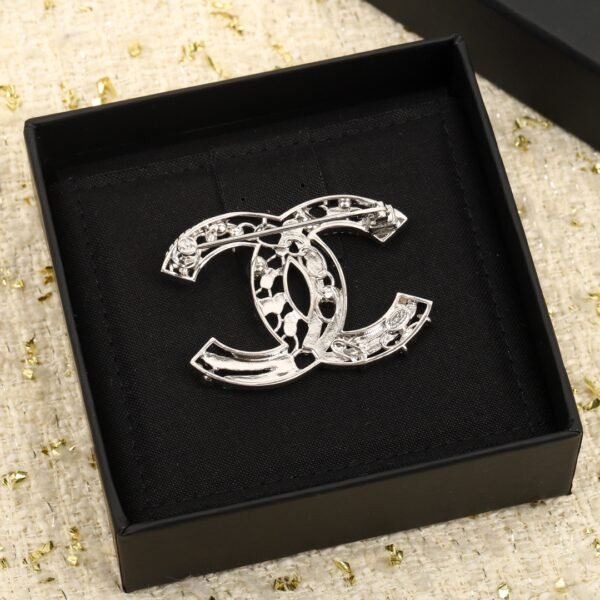 Double C Brooch with Swarovski Diamonds.JW01 - Image 3