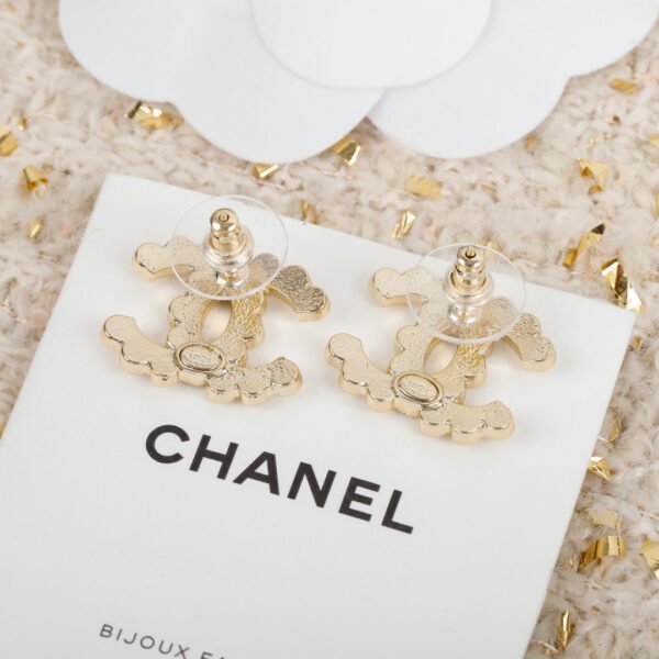 Classic double C Earrings with swarovski diamonds.JW01 - Image 4
