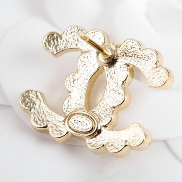 Classic double C Earrings with swarovski diamonds.JW01 - Image 5