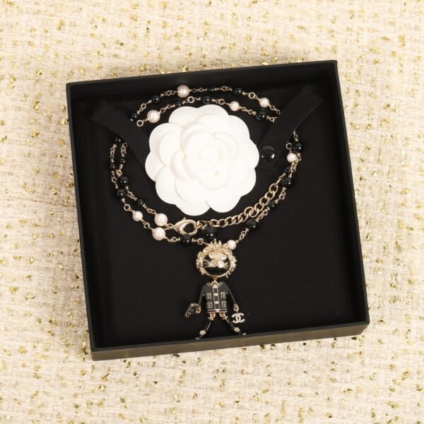 Lion doll pearl sweater necklace.JW01 - Image 2